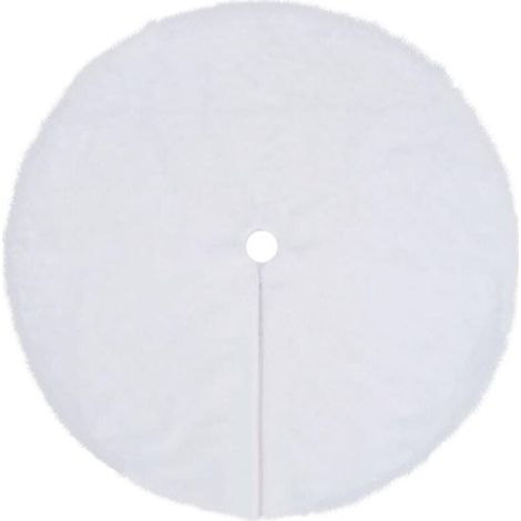 Jupe de sapin de Noël Blanc 78cm Fausse fourrure (1/4)
