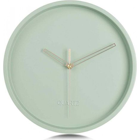 Minimalist Wall Clock Matcha Green Metal Modern Silent Without Numbers Nordic Living Room Bedroom 30 cm (1/4)
