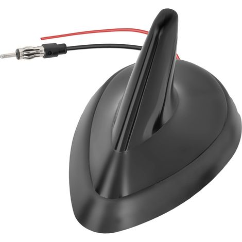 Antenne Toit FM/AM Antenne Requin pour Voiture avec amplificateur Signal Répartiteur d'autoradio du véhicule aileron de Requin Adaptateur DIN avec câble d'extension 20CM (1/5)