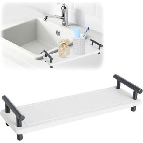 Organizzatore lavello Instant-dry Fast top vaschetta per Bagno lavandino Asciugatura con un Manico,Pietra Assorbente Lavello da Cucina al Posto Del bagno (Bianco) (1/5)