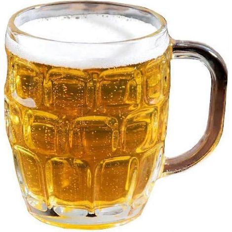 Chope à bière Dimple Stein, chopes à bière en verre avec anses, verres à bière congelables, chope à bière (500 ml) (1/4)