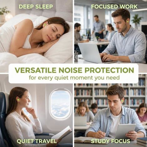 Bouchons D'Oreille - Mousse À Mémoire De Forme - Pour Sommeil Et Voyages - 10 Pièces (1/5)