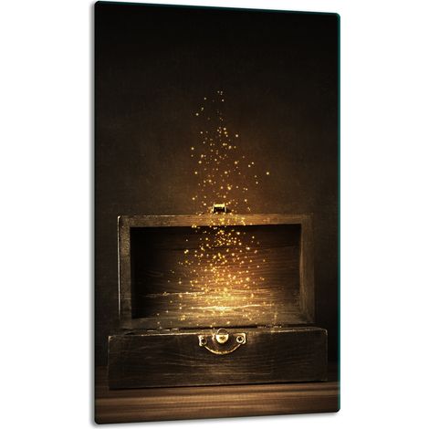 TABLERO DE MESA CON PANEL DE PLACA DE CRISTAL 30x52 TESORO (1/5)