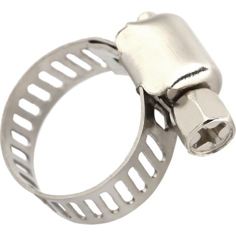 Colliers de serrage à vis réglables pour tuyaux d'eau, en acier inoxydable (16 mm-25 mm) (1/5)