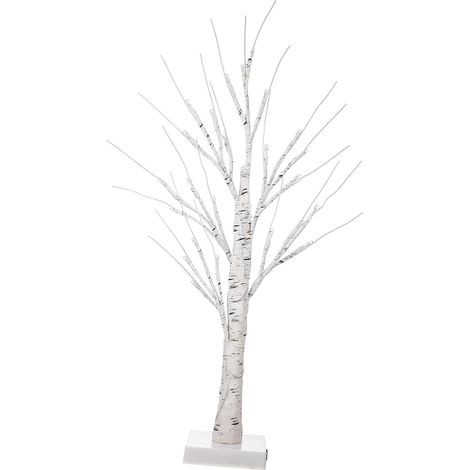 Lampe LED Bouleau Blanc, Arbre Lumineux Décoratif en Abs et Pc, Branches Pliables, pour Table et Jardin, Décoration de Noël et Pâques Style Aléatoire (1/5)