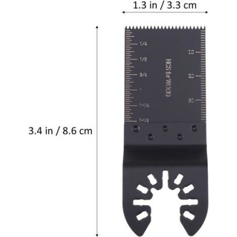 10 pièces de scie oscillante en acier au carbone durable 34mm lames de Machine de finition pour RIDGID Bosch LAME DE DECOUPE (1/4)
