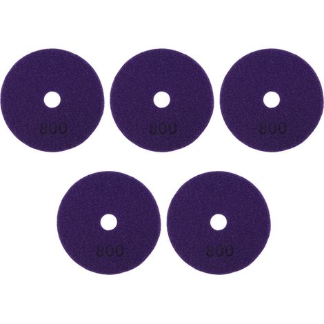 5Pcs 4in Diamond Wet Polishing Pads Soft Grinding Disc Kit for Marble Granite Ceramics800 Grits