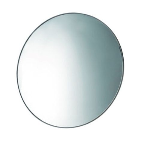 Specchio tondo ø640 mm da applicare sulla barra con cornice in legno laccato nero opaco EVBASTBN (1/3)