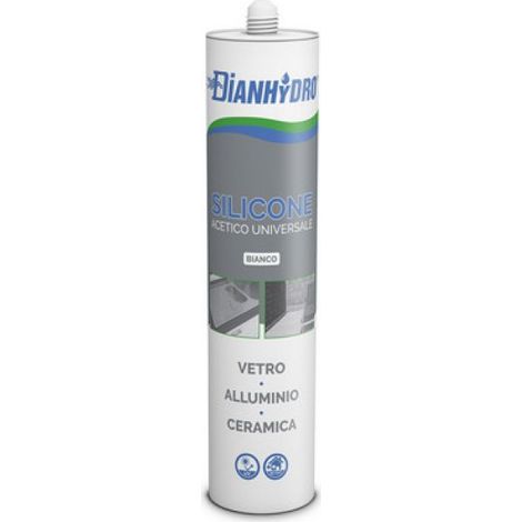 SILICONE ACETICO UNIVERSALE DIANHYDRO 280 ml - Bianco