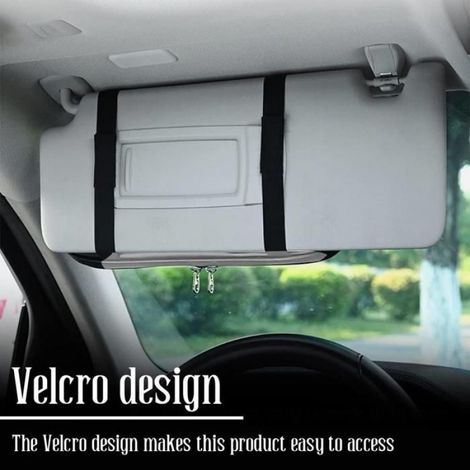 Organisateur de pare-soleil pour voiture, pochette de rangement pour pare-soleil de camion avec poches pour cartes et stylos, (1/5)