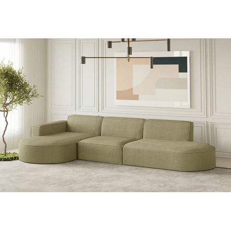 Ecksofa Designersofa PALMA in Stoff Scala Kiwi Ottomane Links (1/3)