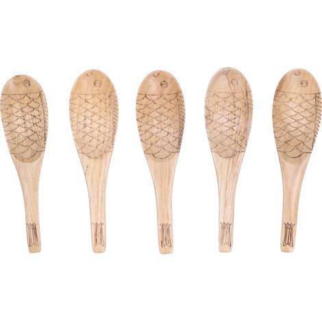 5 Pièces Cuillère à Riz en Forme de Poisson Sculptée, Cuillère à Soupe, Symbolise l'Abondance Annuelle, Ustensile de Table (1/5)