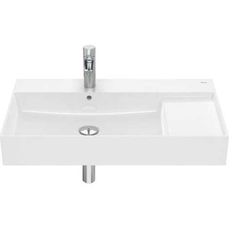 Roca Inspira - Lavabo 80x49 cm, con rebosadero, orificio para grifo, blanco A32752B000