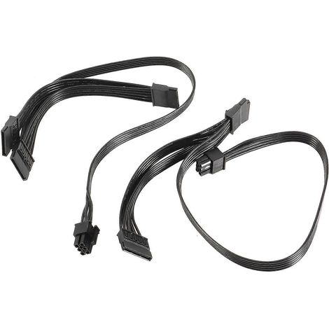 câbles d'alimentation SATA 6 broches vers 3x pour EVGA Supernova 650, 750, 850, 1000, 1600, 2000, G2, G3, P2 et T2 (1/5)