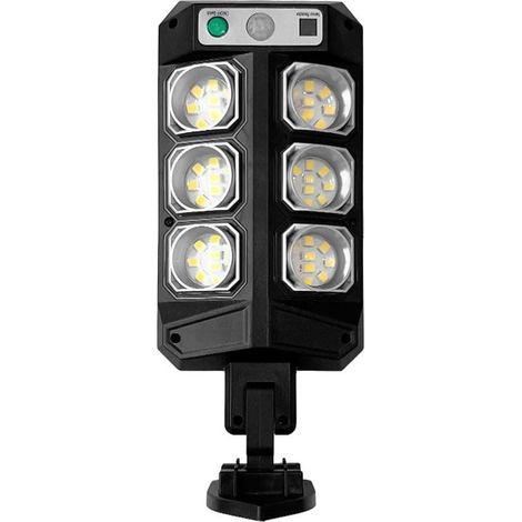 Lot de 1 Projecteur LED Solaire 1500 W avec Détecteur de Mouvement, 60 LED, 6500 K, Étanche pour Jardin, Allée et Extérieur (1/5)