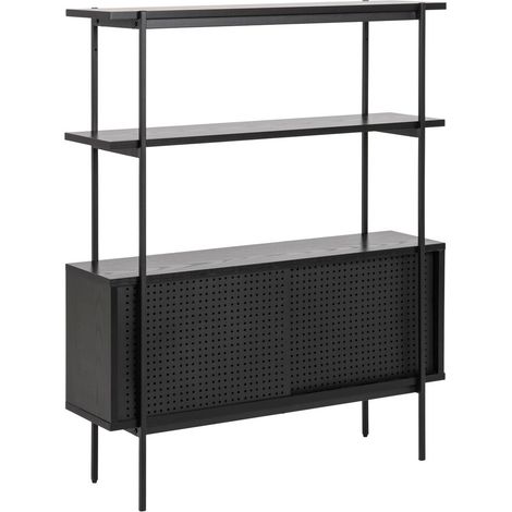 Estantería Norsica Levsori 103 , Abierto, Cerrable, Con puertas, MDF, Número de puertas: 2, Número de cajones: 0, 114x94x27cm (1/5)