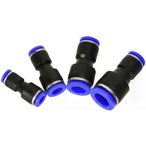 Pneumatik-Fittings, Kunststoffverbinder PU PG 4 mm, 6 mm bis 8 mm, 10 mm, Luft-, Wasser- und Schlauchverbinder, gerade, zum Einstecken – JXLGV (1/4)