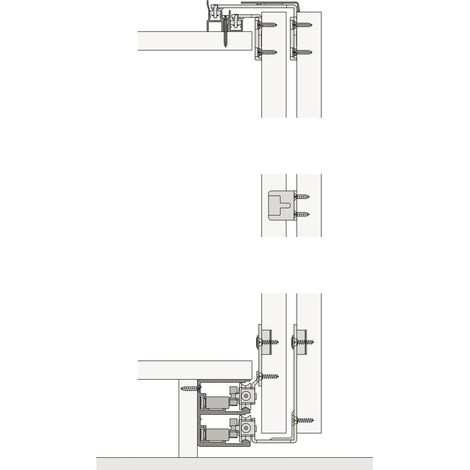 HAWA Combino 50 H FS Beschlägegarnitur 1400 x 2400 x 25, 2 türig