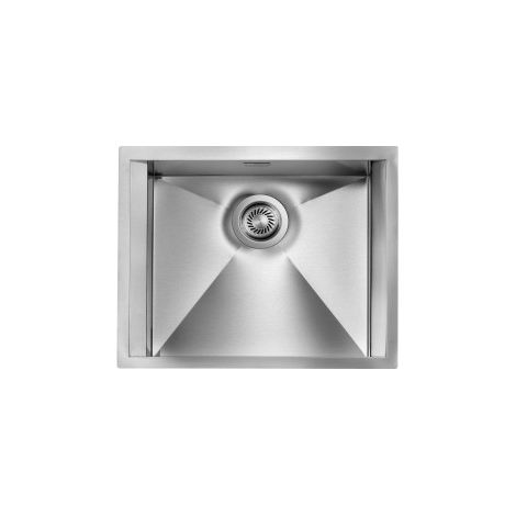 Lavello FOCUS 3" 1 vasca ACCIAIO INOX INCASSO SLIM 57X45 prof 19 (1/5)