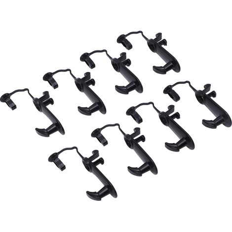 Lot de 8 clips de fixation pour tapis de sol 08210 00820, antidérapants et noirs, compatibles avec les modèles ES330, ES35, GS300, GS350, GS430, GS450h, GS460, GX470 et HS250h. (1/5)