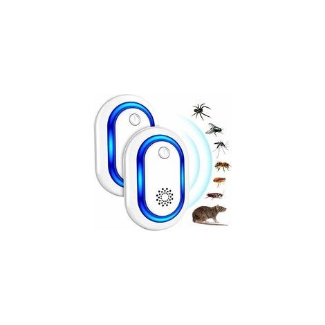 Lot de 2 répulsifs à ultrasons anti-souris, rongeurs, insectes, moustiques, sans danger pour humains et animaux – (1/5)