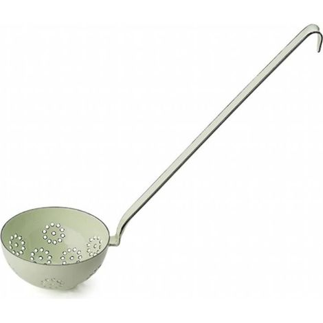 Cucchiaio forato Riess Ø9cm Smalto verde Nilo pastello (1/5)