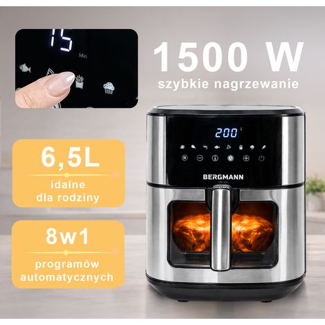 Freidora sin grasa BERGMANN YO, 1 c谩mara, 6,5 l, 1500 W N