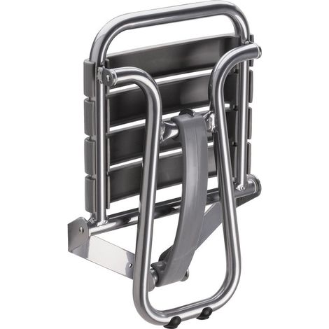 Pellet – Siège de douche gris – Aluminium – Époxy – Pour personnes à mobilité réduite – Profondeur 382mm – Garantie 10 ans