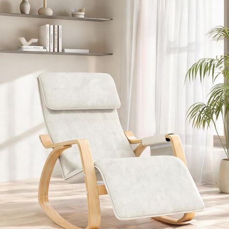 Fauteuil crème en lin 67 x 110 x 91 cm (1/5)