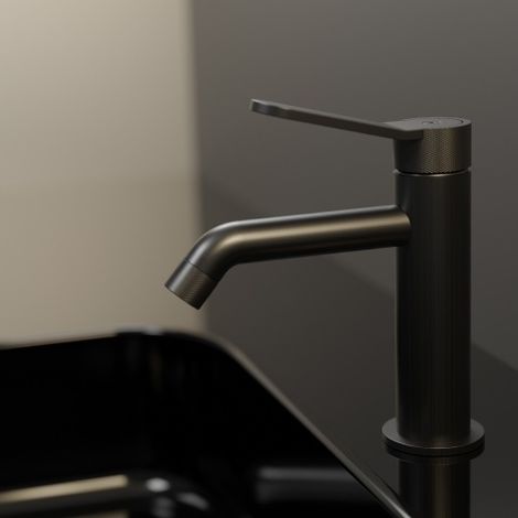 Mitigeur lavabo avec vidage up&down Chromé Noir Brossé East Side - CRISTINA ONDYNA ES22075 (1/4)