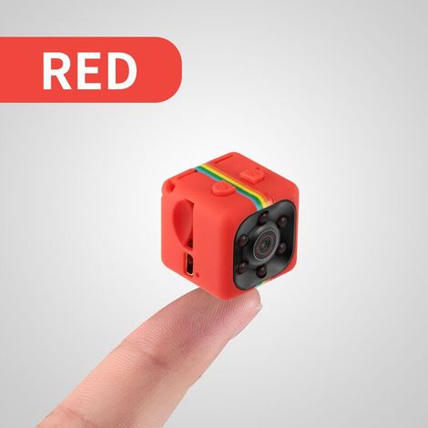 Mini Camera, 1080P HD Hidden Camera, Wireless Portable Camera with Motion Detection and Night Vision for Home, Car, Office (Red) (1/5)
