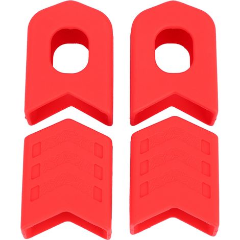 Paar Silikon-Fahrradkurbelschutzhülle Armschutz Fahrradzubehör (Rot) (1/5)