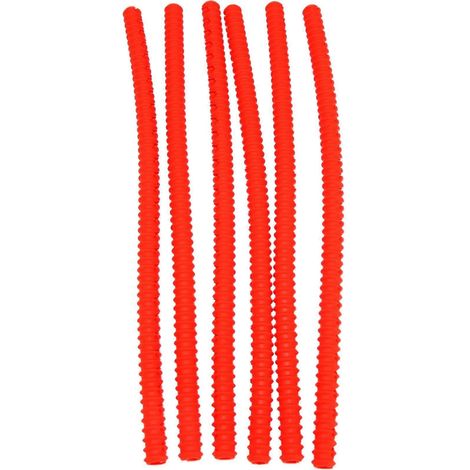 Lot de 6 protections de grille de four en silicone, protège-bords de grille, 35,5 cm de long, protège des brûlures des mains et des bras (rouge) (1/5)
