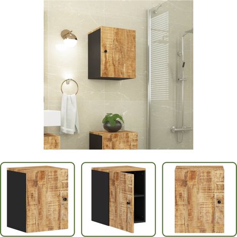 vidaXL Mangoholz Wandschrank - Bad-Wandschrank 38x33x48 cm Massivholz Mango (1/5)