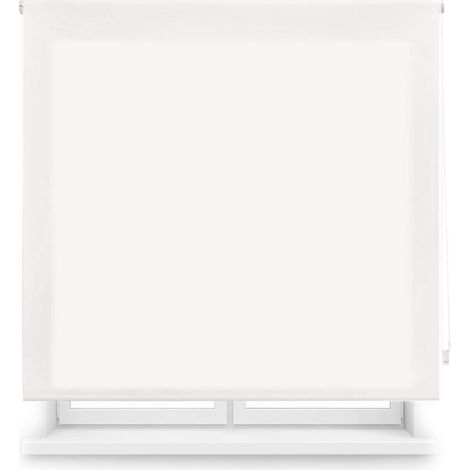 Blindecor Ara  Tenda a rullo traslucida tinta unita - Bianco sporco, 90 x 175 cm (Larghezza x Altezza)  Dimensioni del tessuto 87 x 170 cm  Tenda per interne (1/5)