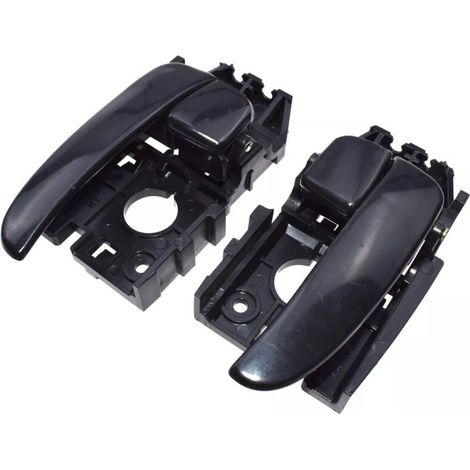 Poignées de porte intérieures noires pour les côtés avant gauche et droit d'une paire de Hyundai Elantra 2.0L/1.6L 2003-2010. (1/5)