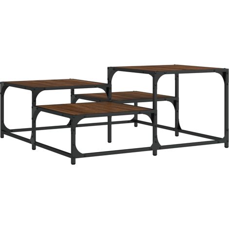 Maison Exclusive - Couchtisch Braun Eichen-Optik 87,5x87,5x40 cm