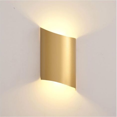 applique murale LED moderne et créative, style post-moderne doré, luminaire de chambre luxueux (doré, lumière chaude) (1/5)