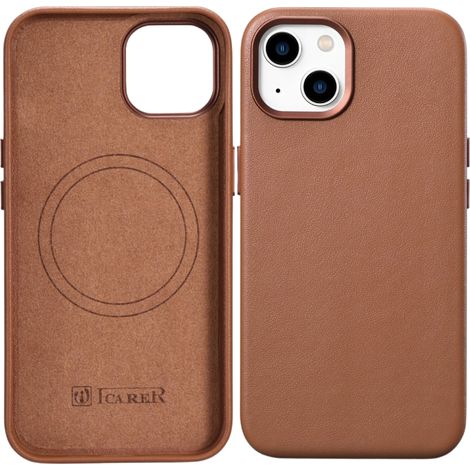 Echtlederhülle für iPhone 14 Plus MagSafe Case, braun (1/5)