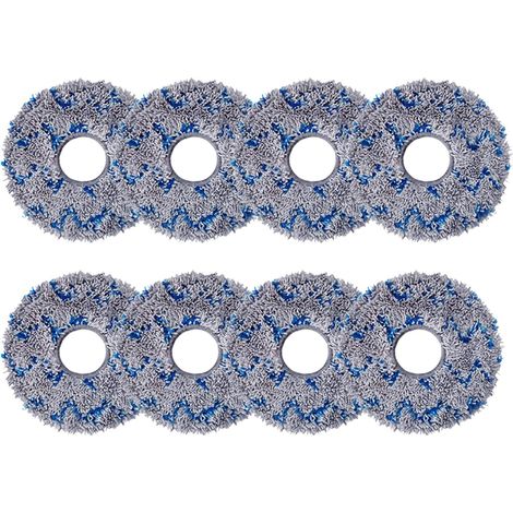 Lot de 8 chiffons de nettoyage de rechange en microfibre pour turbo T10/X1 (1/5)