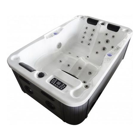 Bagno Italia Minipiscina spa relax 205x130 cm per 3 persone bluetooth led 35 getti radio (1/3)
