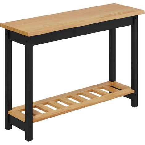 Konsolentisch mit Regal EKAI Schwarz 112 x 35 x 76 cm VidaXL