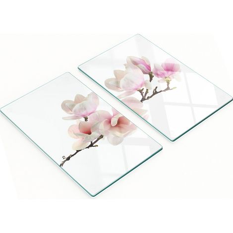 Tablas de cortar de cristal para cocina con gr谩ficos decorativos Magnolia 2x30x52 cm