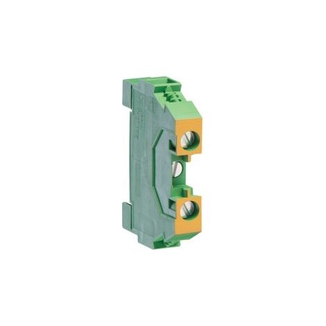 Borne de terre 10mm² connexion à vis HAGER KXA10E (1/2)