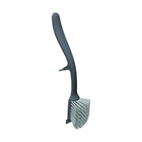 JosephJoseph Joseph Edge™ brosse à récurer, design compact et efficace, tête résistante aux rayures, rangement dans l'évier, gris, lavable au lave-vaisselle. (1/5)