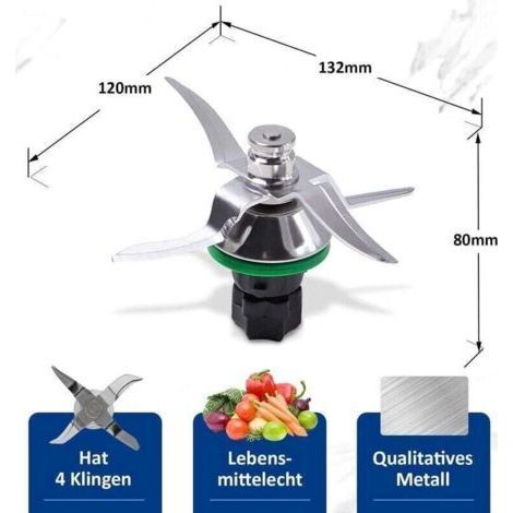 Couteau Thermomix TM5/TM6, Lame pour Robot Thermomix Vorwerk TM5/TM6, Pièce Détachée et Accessoire de Rechange,Accessoires cuisine et cuisson, (1/4)