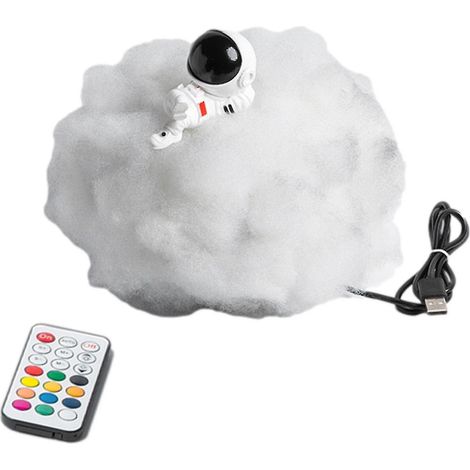 Lampe astronaute lumineuse nuage, décoration de chambre arc-en-ciel USB, cadeau d'anniversaire pour enfants, décoration intérieure (1/5)