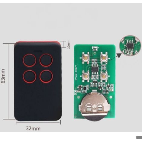 Télécommande universelle pour portail - - Code roulant et fixe - Multifréquence 306-868 MHz (1/2)