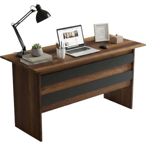 Schreibtisch Antilia, Platte aus veredeltem Holz, 60x140x73,8h cm Braun