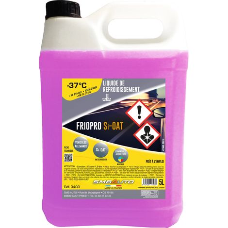LIQUIDE DE REFROIDISSEMENT -37°C FIOPRO SI-OAT SMB 5L - 3403 - SMB AUTO (1/2)